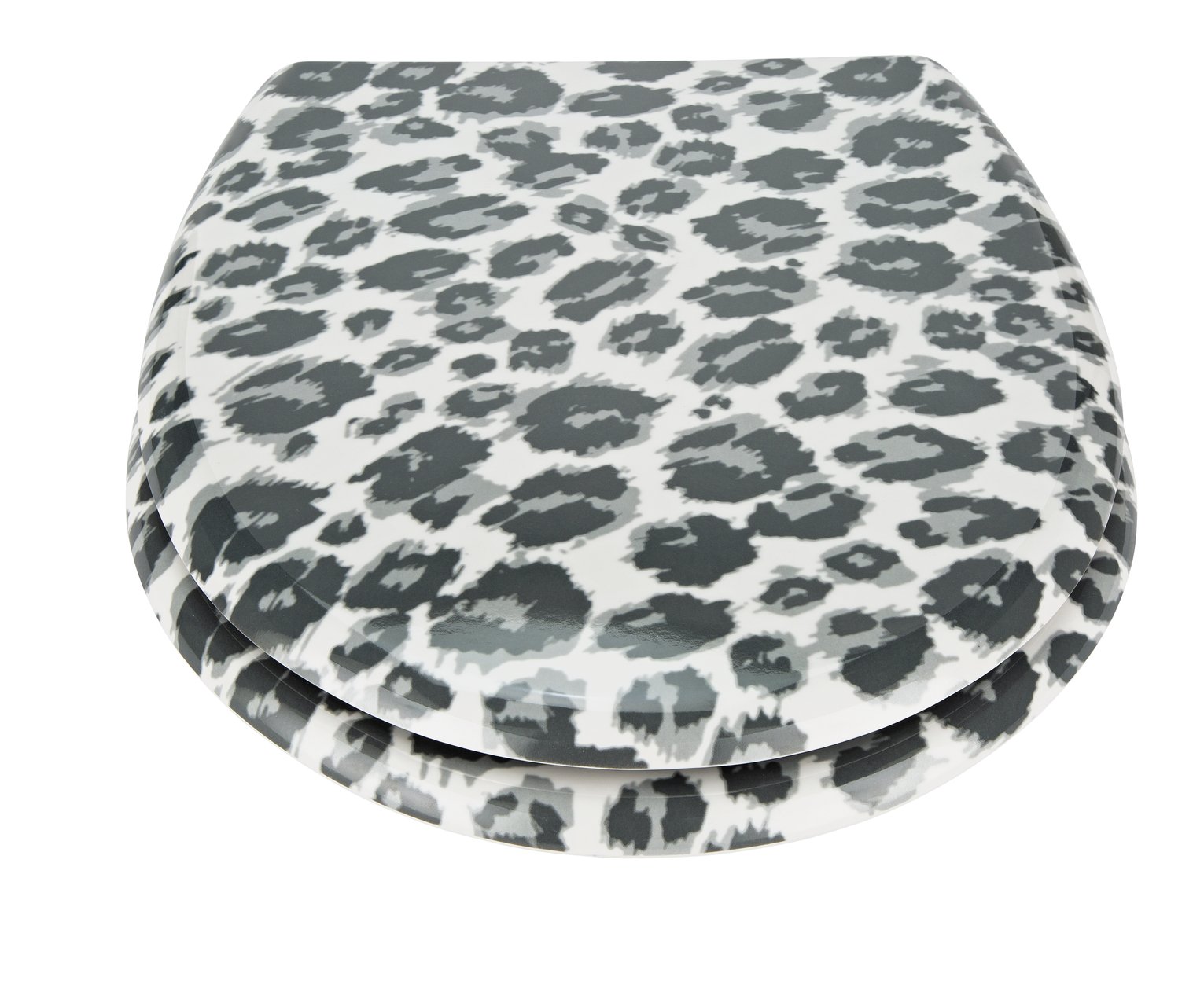 Argos Home Leopard Print Toilet Seat - Grey