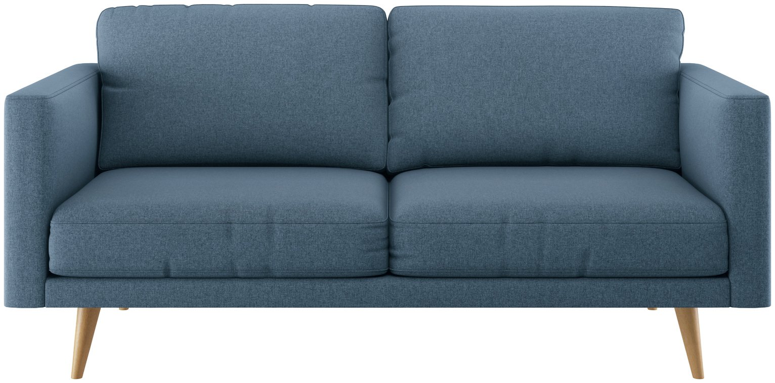 Habitat Hardwick 3 Seater Fabric Sofa - Blue