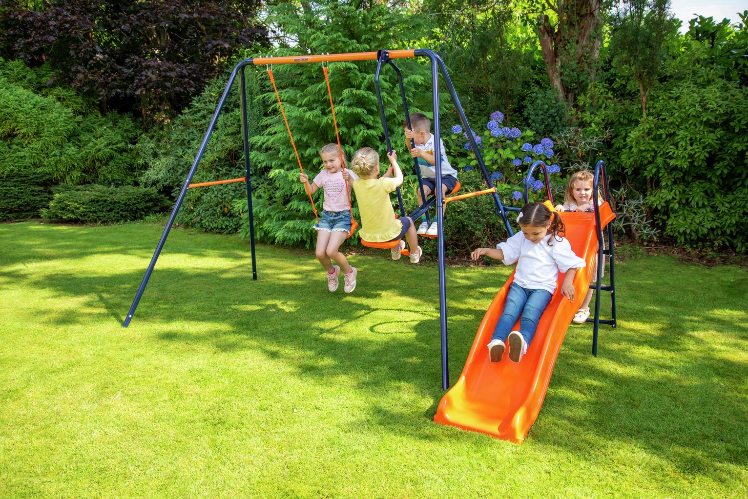 Hedstrom Saturn Kids Garden Glider, Swing Set and Slide