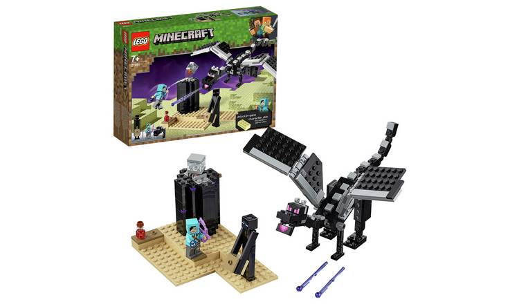 buy lego minecraft the end battle dragon toy set 21151 2 for 30 pounds on toys argos