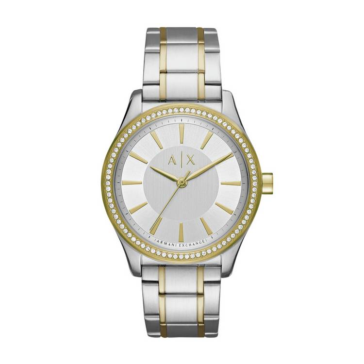 Armani Exchange Ladies Silver Stainless Steel Bracelet Watch 0