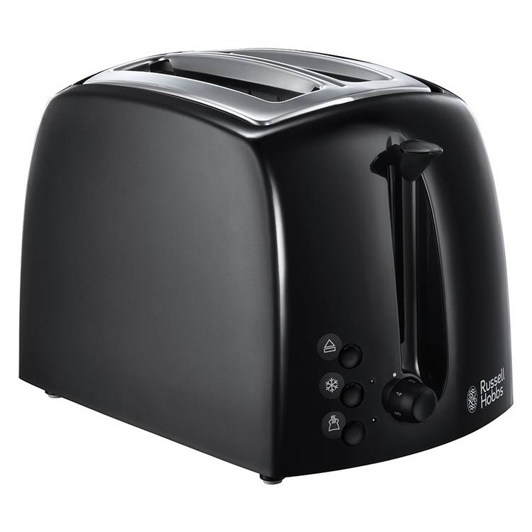 Russell Hobbs Textures 2 Slice Black Plastic Toaster 21641 0