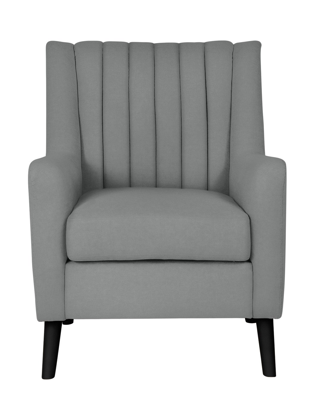 Argos Home Heidi Mid Century Velvet Armchair - Charcoal Grey