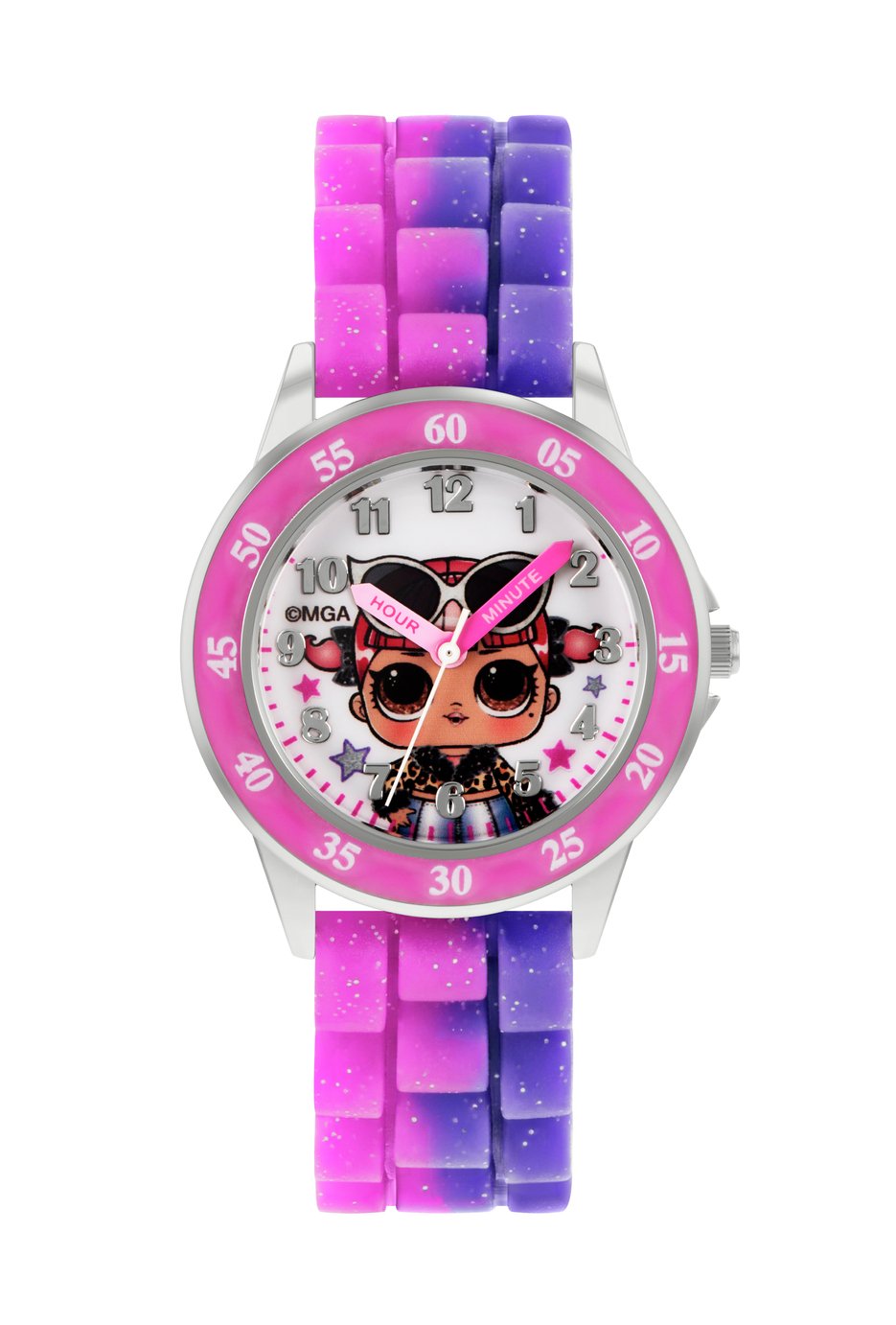 LOL Surprise Kid's Pink and Purple Silicone Strap Watch