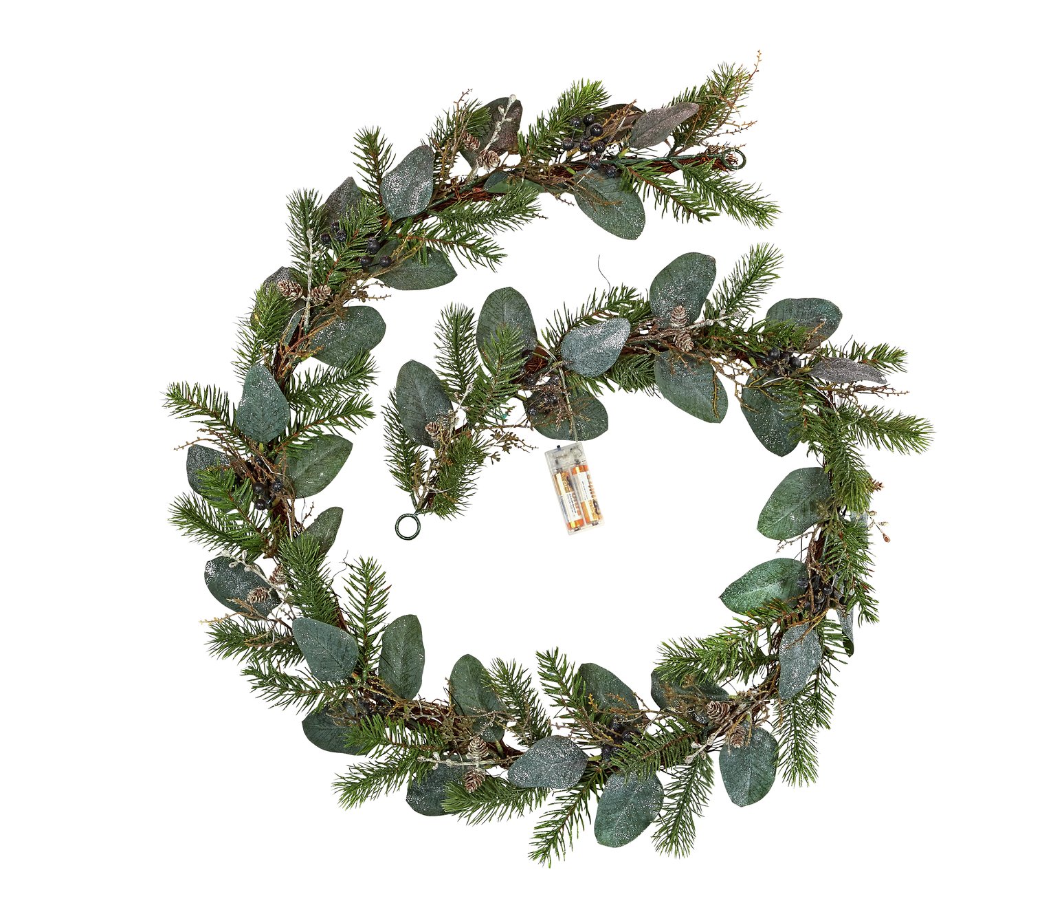 Argos Home 183cm Winters Cabin Pre-Lit Christmas Garland