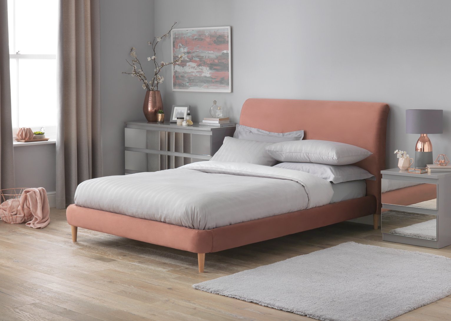 Argos Home Macaroon Velvet Double Bed Frame Review