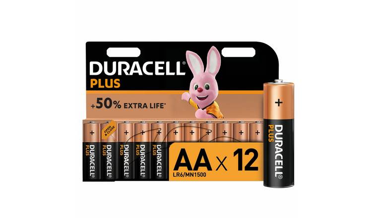 Duracell Plus Alkaline AA Batteries - Pack of 12