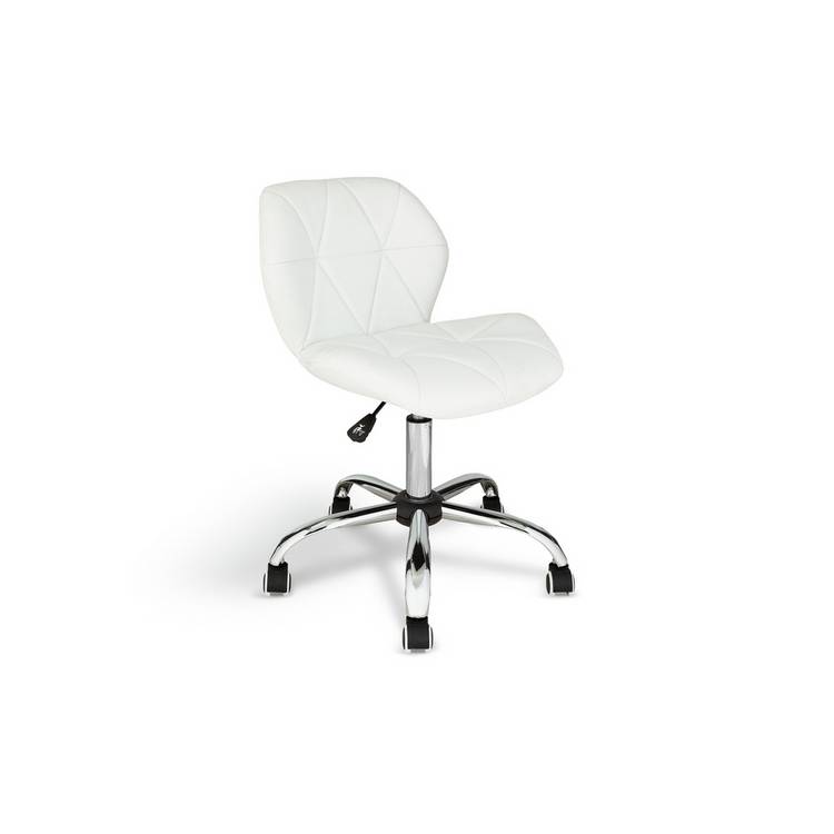 Argos Home Boutique Faux Leather Office Chair - White 0