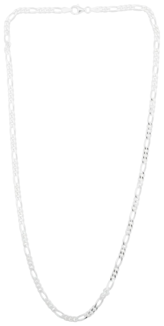 Revere Sterling Silver Figaro 18 Inch Necklace