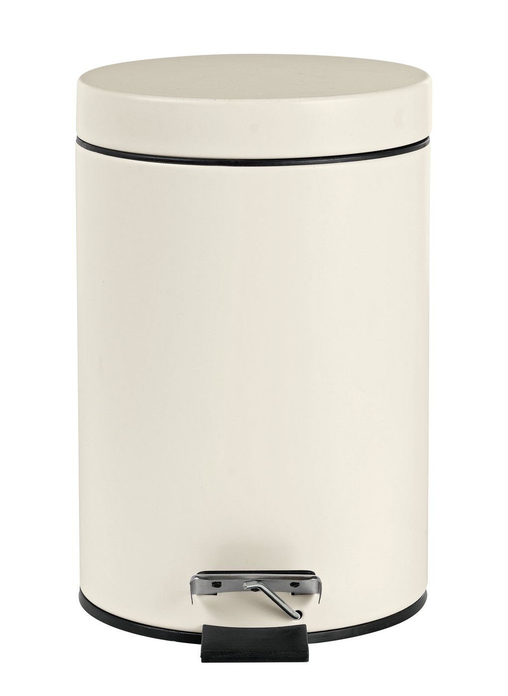 Argos Home 3 Litre Slow Close Bathroom Bin - Cream