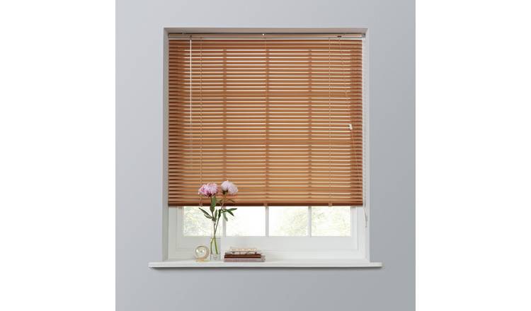 Optimal Products Classic Easy Fit 25mm Aluminium Venetian Blind Home Office Blinds White, 60cm x 150cm 