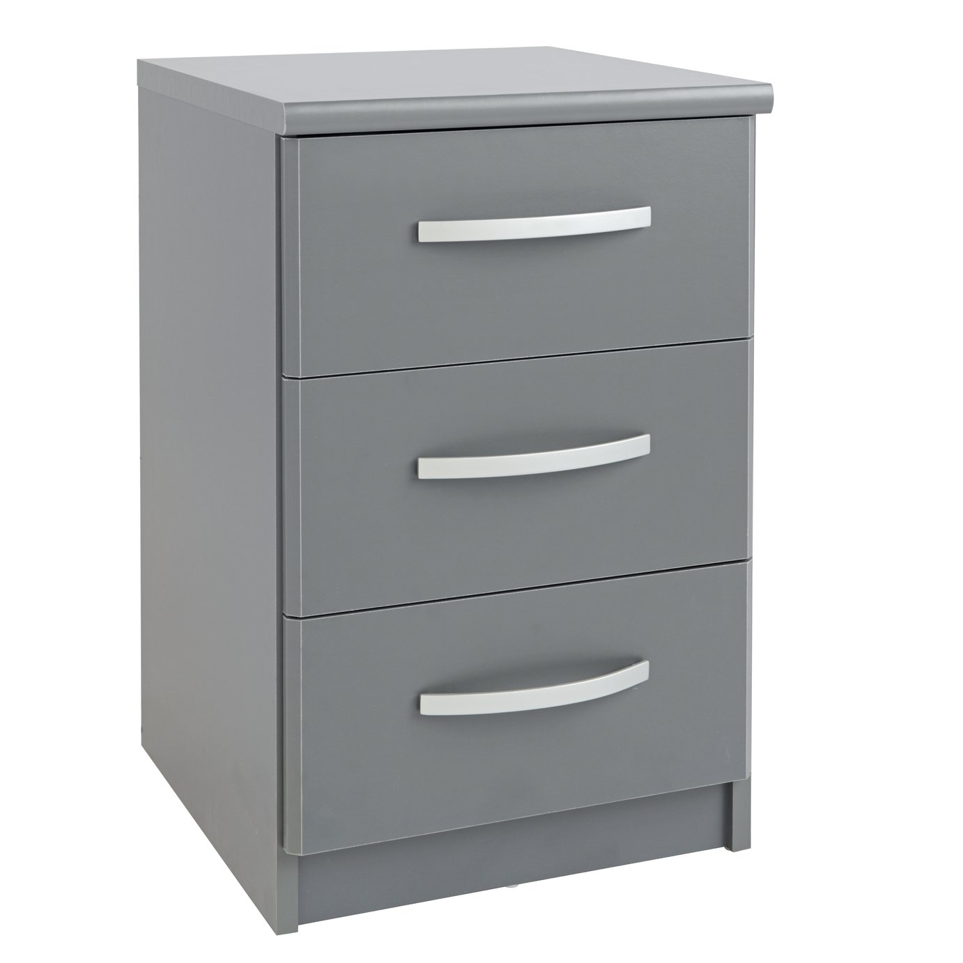 Argos Home Hallingford 3 Drawer Bedside Table - Grey