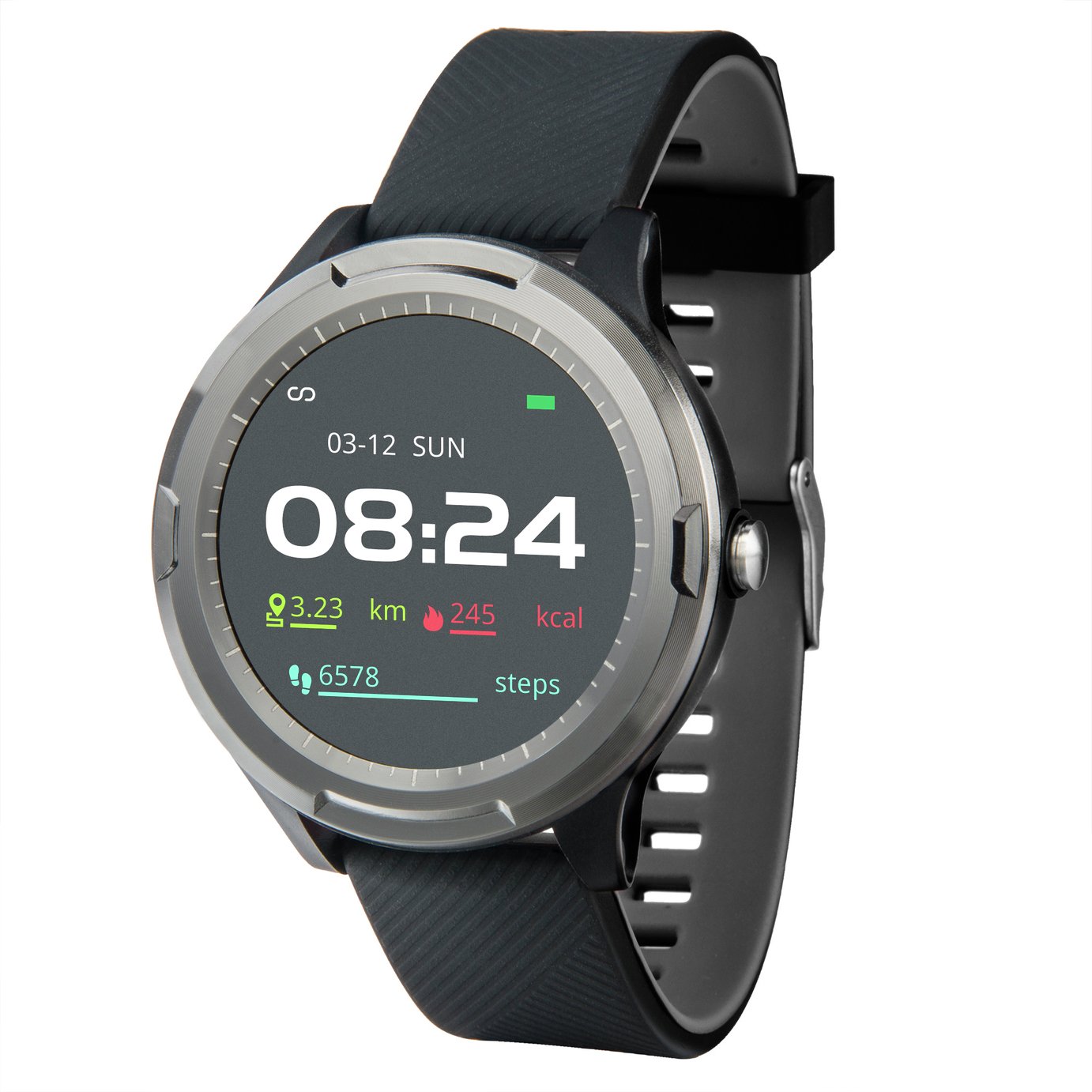 Nuband Optim Smart Watch - Black/Silver