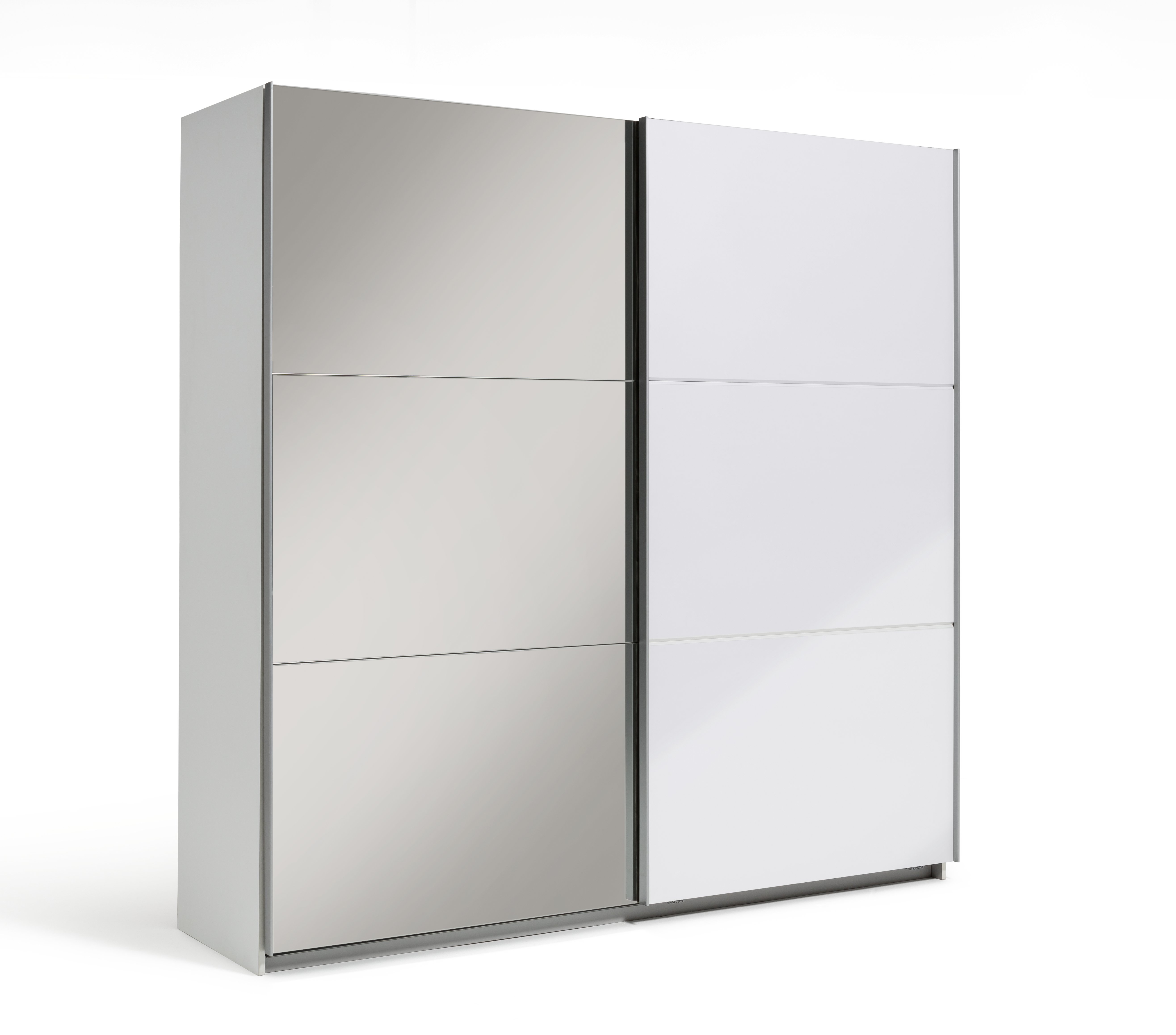 Habitat Holsted Extra Large White Gloss & Mirror Wardrobe