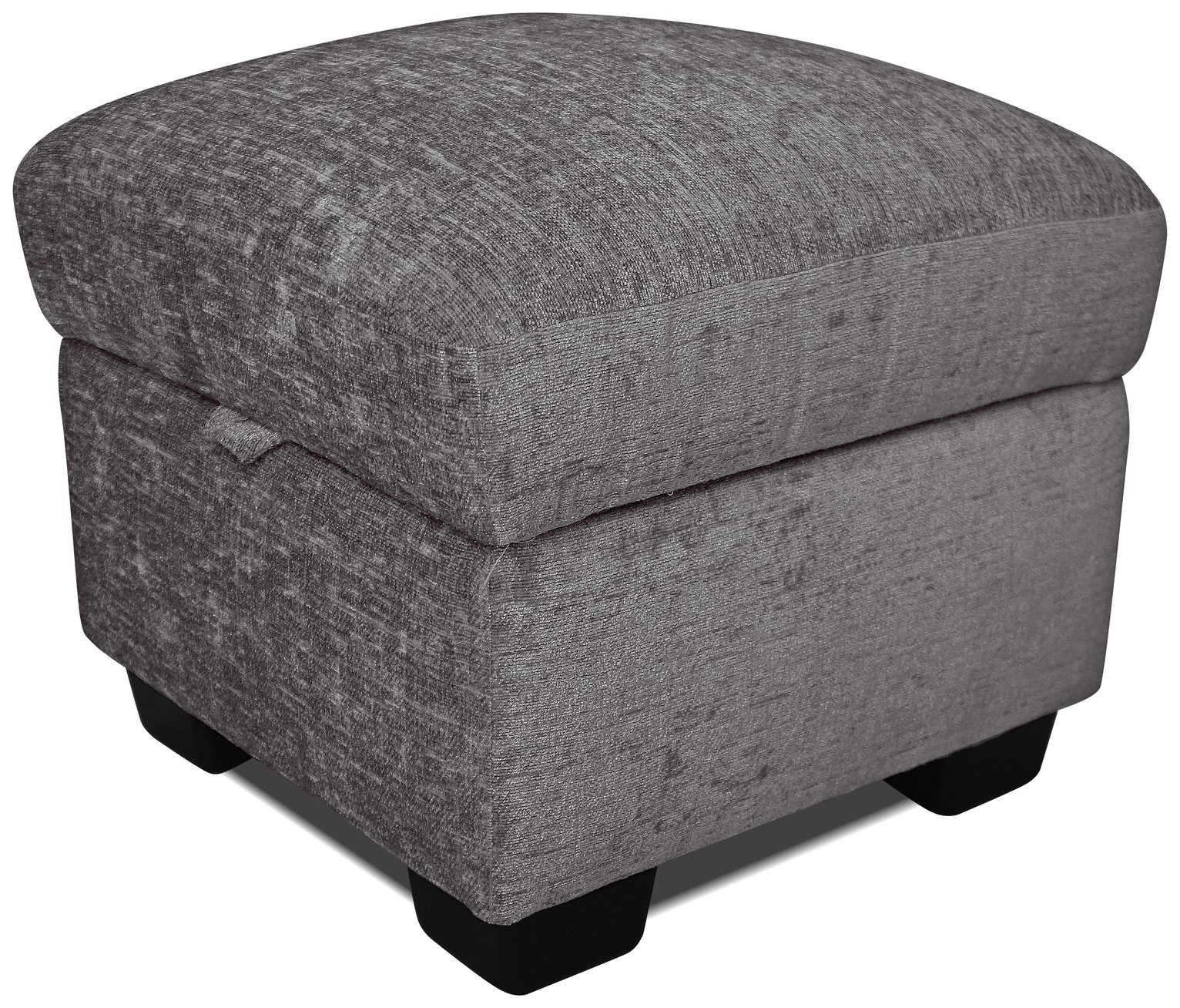 Argos Home Tammy Fabric Storage Footstool - Charcoal