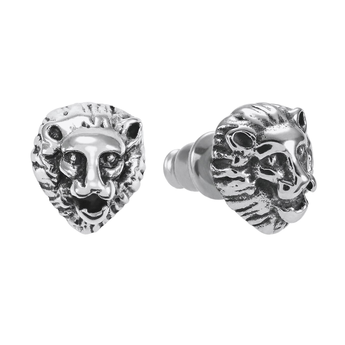 Revere Stainless Steel Lion Set of 2 Stud Earrings review