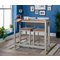 Home Chicago Oak Grey Bar Table & 2 Grey Chairs