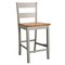 Home Chicago Oak Grey Bar Table & 2 Grey Chairs