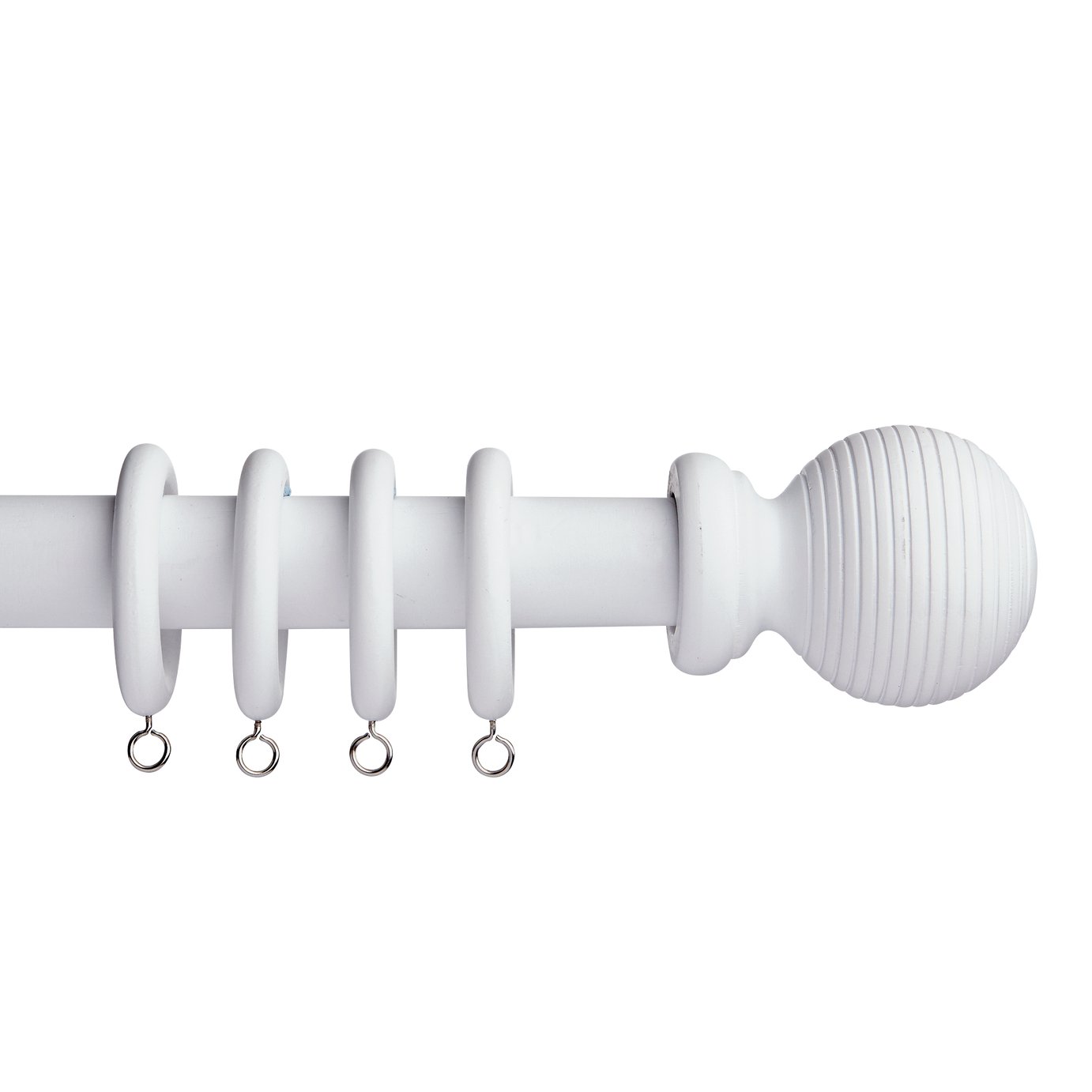 Argos Home 2.4m Grooved Ball Wooden Curtain Pole Review