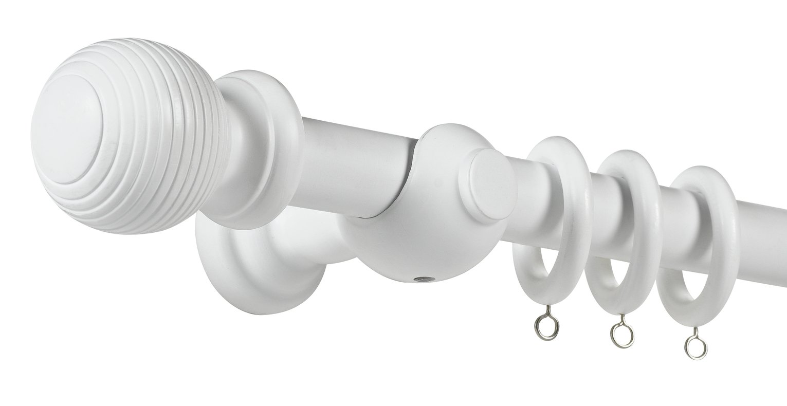 Argos Home 2.4m Grooved Ball Wooden Curtain Pole Review