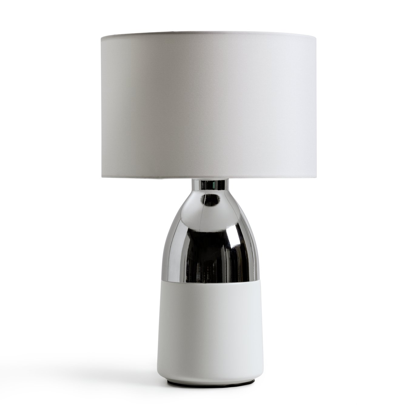Chrome & White Argos Home Duno Touch Table Lamp 