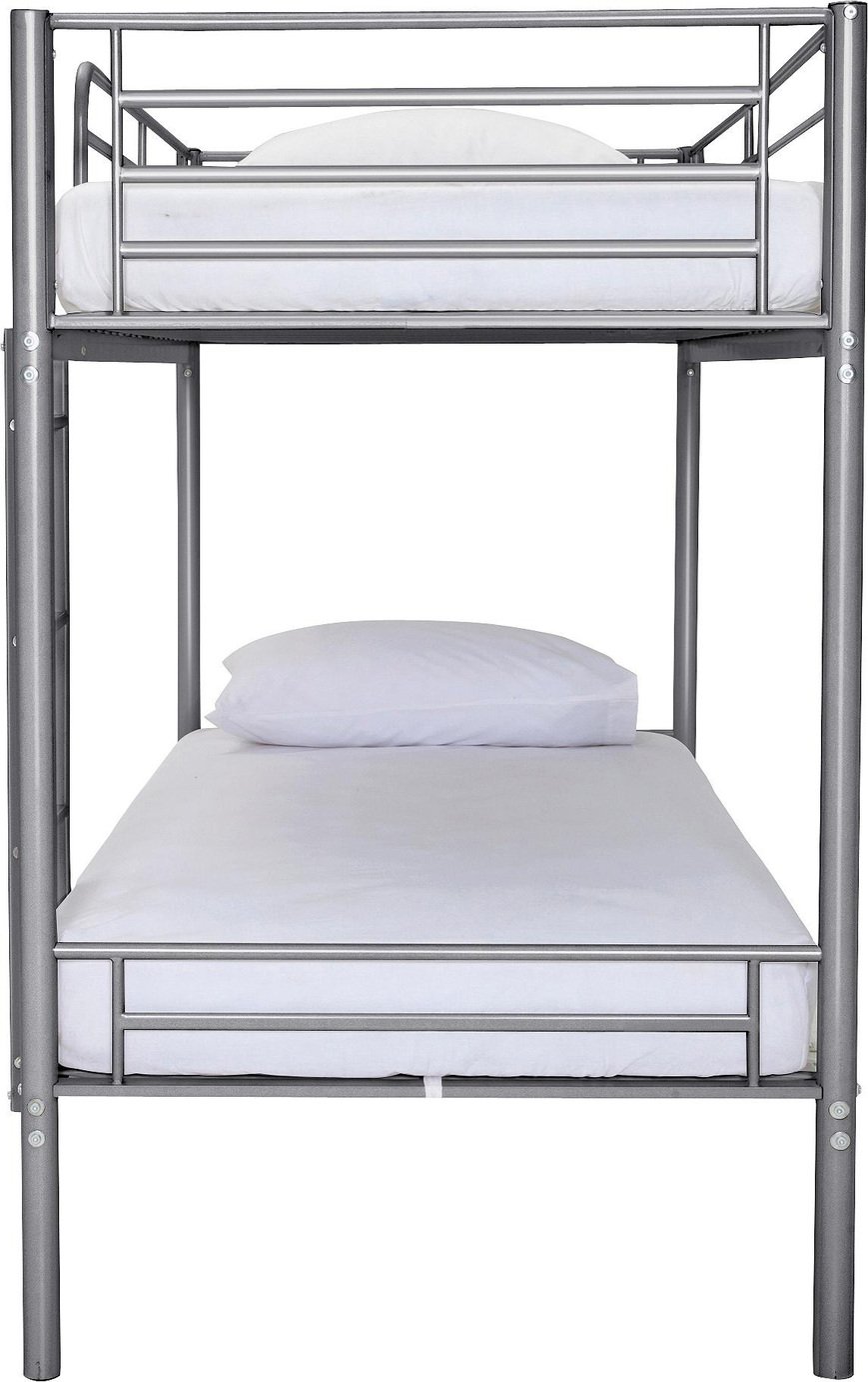 Argos Home Samuel Silver Shorty Bunk Bed & 2 Kids Mattresses Reviews