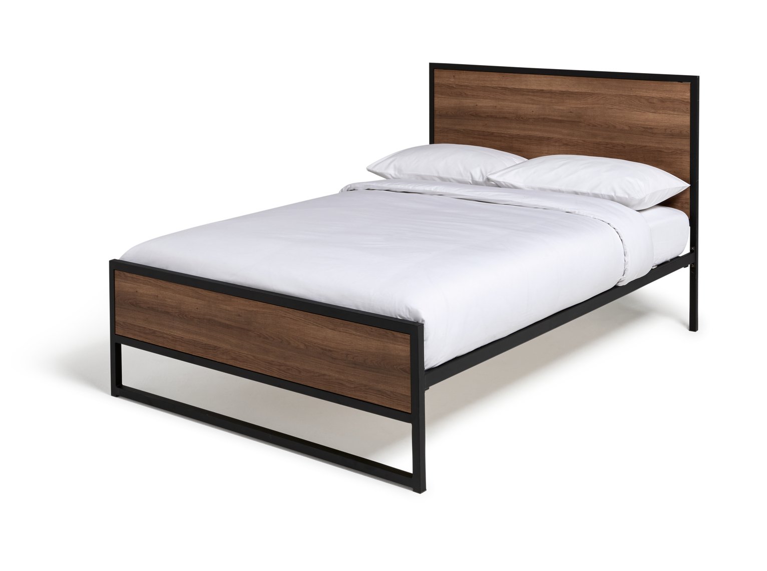 Habitat Nomad Kingsize Metal Bed Frame - Black & Wood