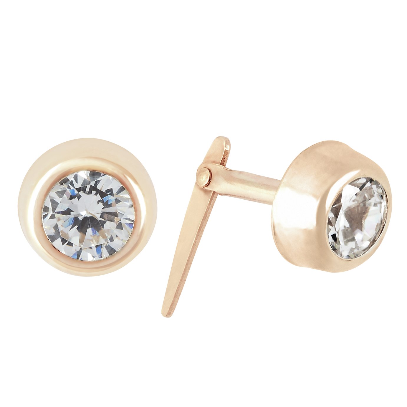 Revere 9ct Gold Cubic Rubover Andralok Stud Earrings Review