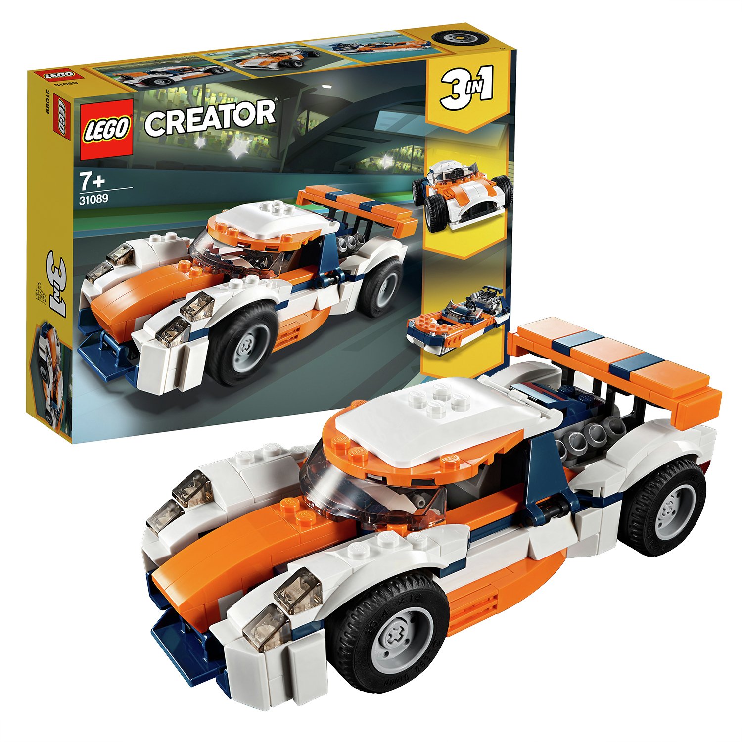 LEGO Creator Sunset Track Racer Set Toy Car & Boat - 31089