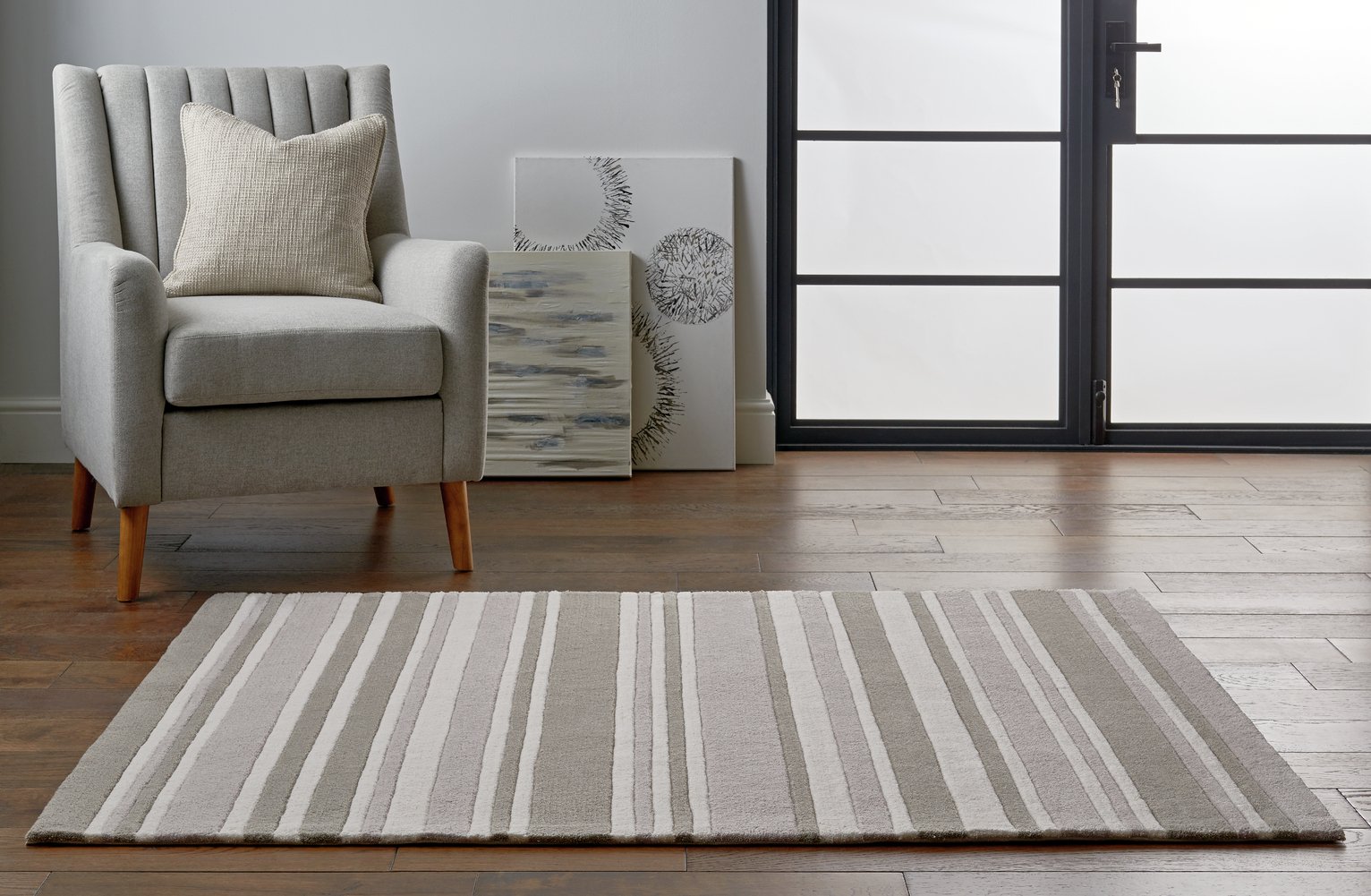 Argos Home Neutral Stripe Rug Review