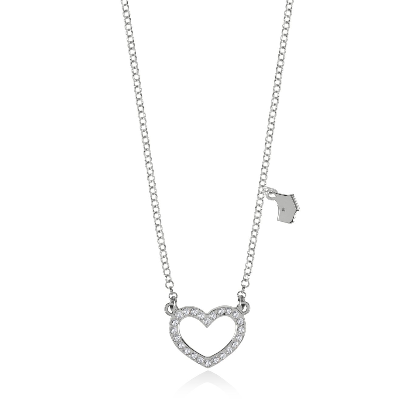 Radley Silver Open Heart 16 Inch Bracelet