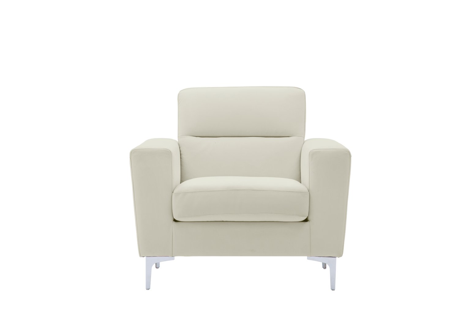 Argos Home Campbell Leather Armchair - Pearl