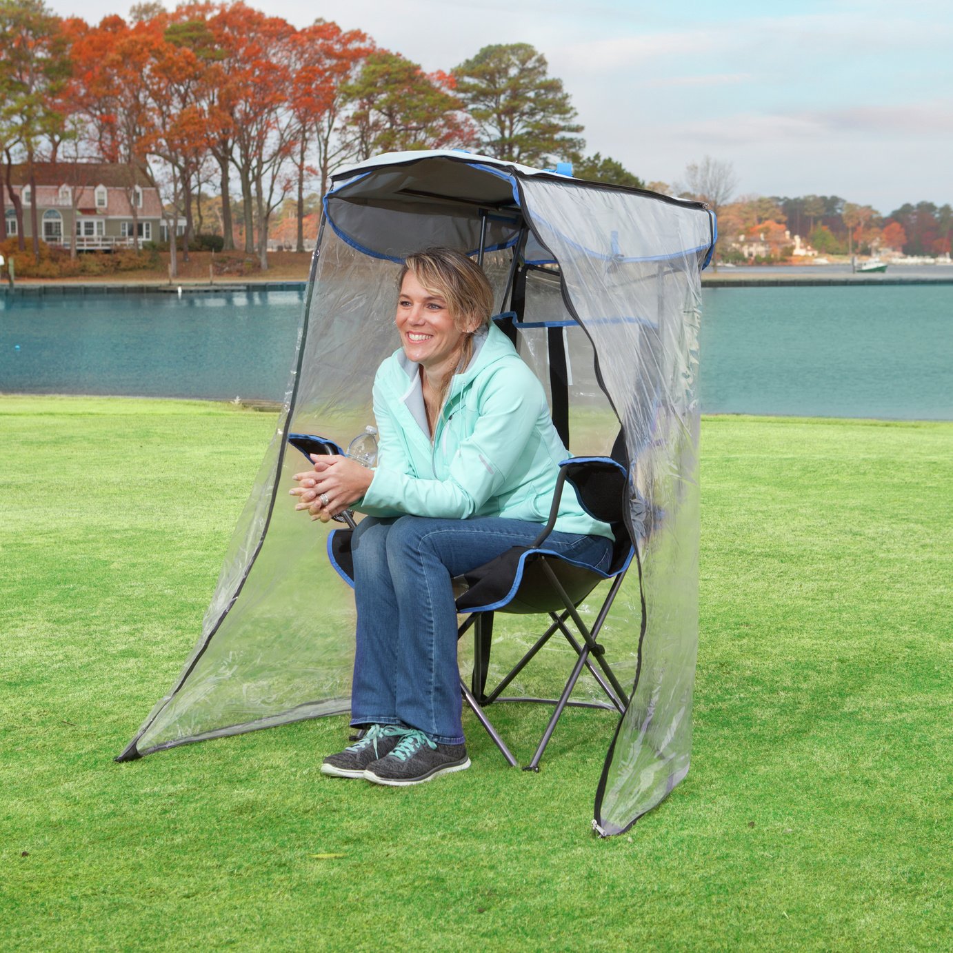 Kelsyus canopy chair with rain cover