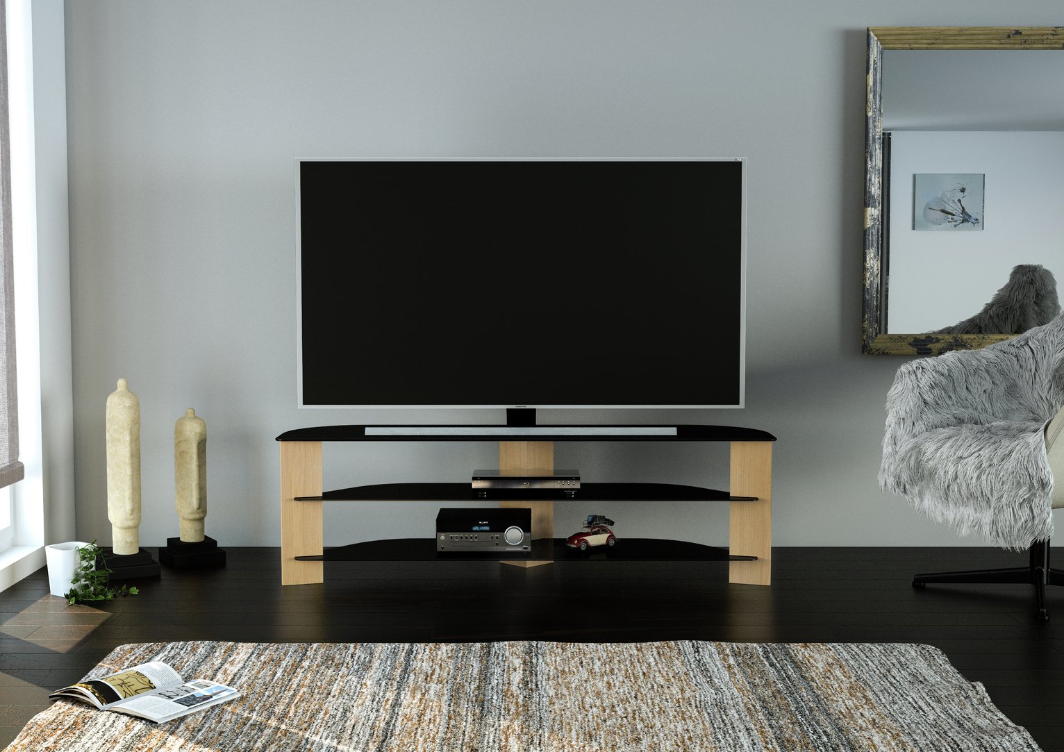 AVF Up to 75 Inch Large Glass TV Stand Review