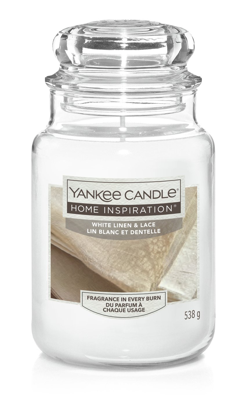 Yankee Home Inspiration Large Jar Candle -White Linen & Lace