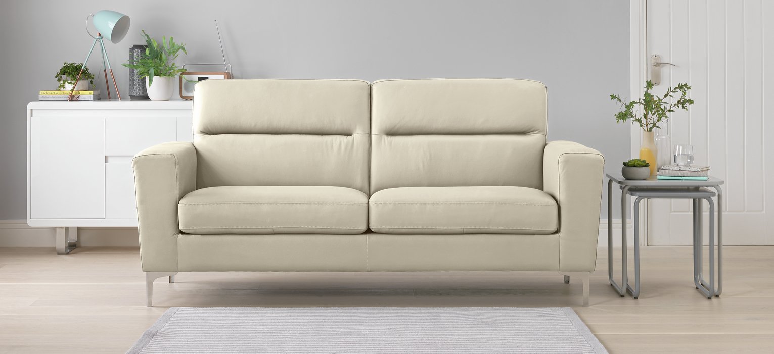 Argos Home Campbell 3 Seater Leather Sofa Review