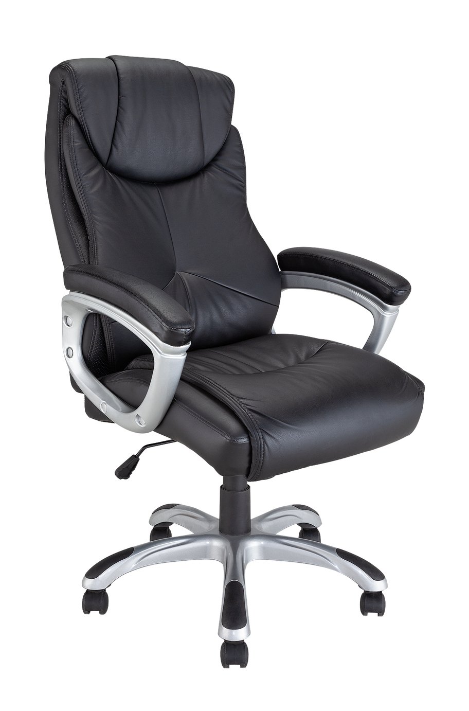 Argos Home Faux Leather Office Chair - Black