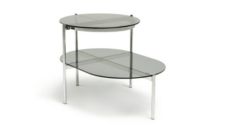 Habitat Neo Tiered Side Table - Chrome