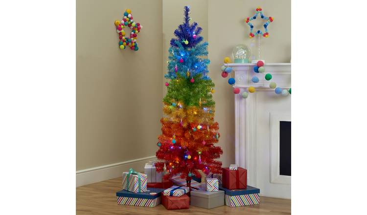 Habitat 5ft Rainbow Slim Christmas Tree