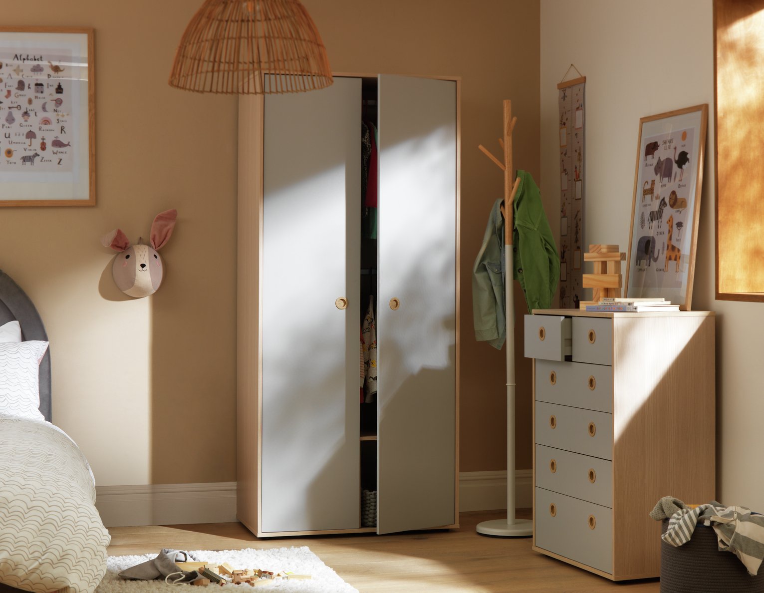 Argos Home Camden 3 Piece 2 Door Wardrobe Set -Grey & Acacia Review