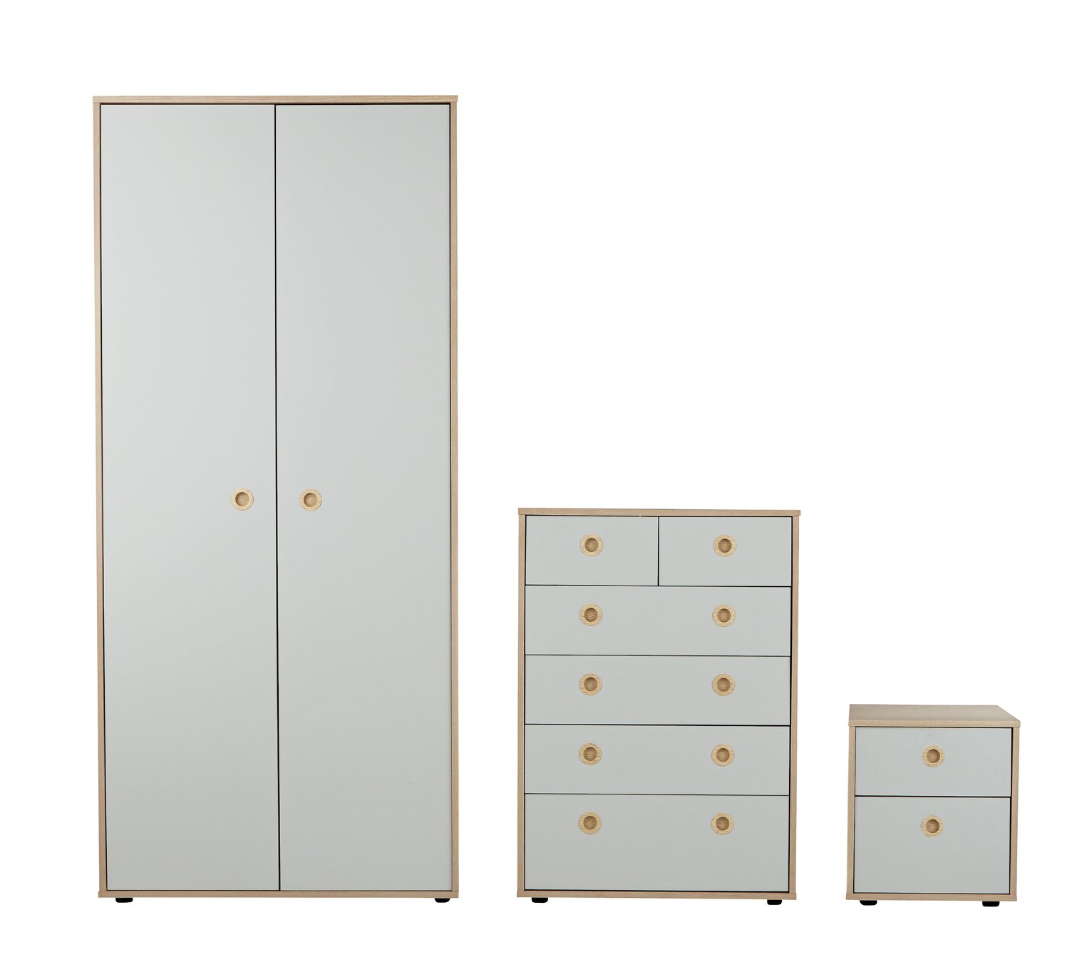 Argos Home Camden 3 Piece 2 Door Wardrobe Set -Grey & Acacia Review