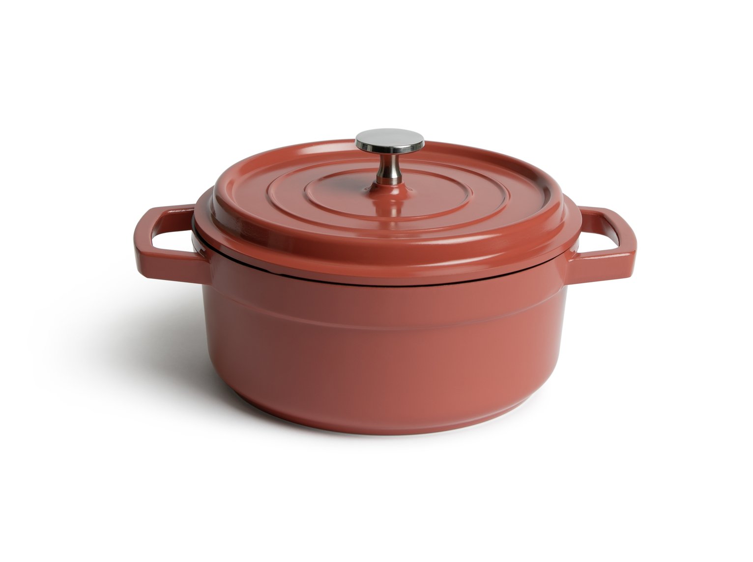 Habitat 2.4 Litre Cast Aluminium Casserole Dish - Red