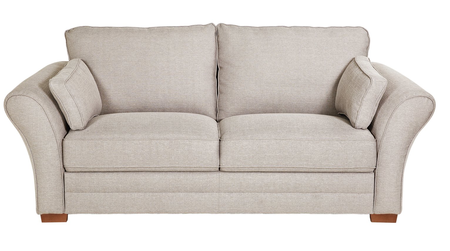 Argos Home New Thornton 3 Seater Fabric Sofa - Natural