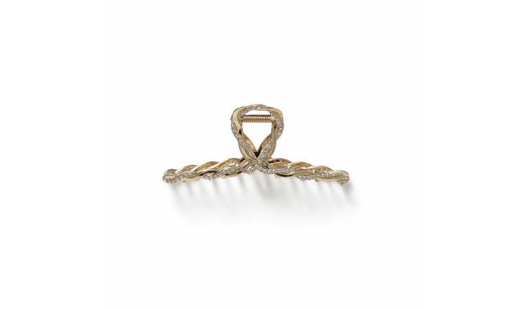 Freedom Gold Tone Thread Hair Claw Clip