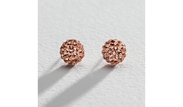 Argos rose hot sale gold studs