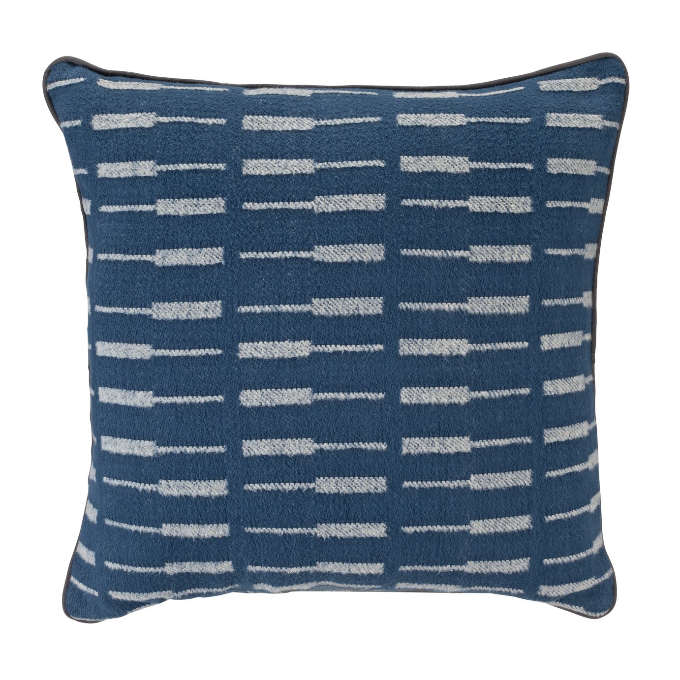 Argos Home Apartment Living Geometric Striped Cushion - Blue