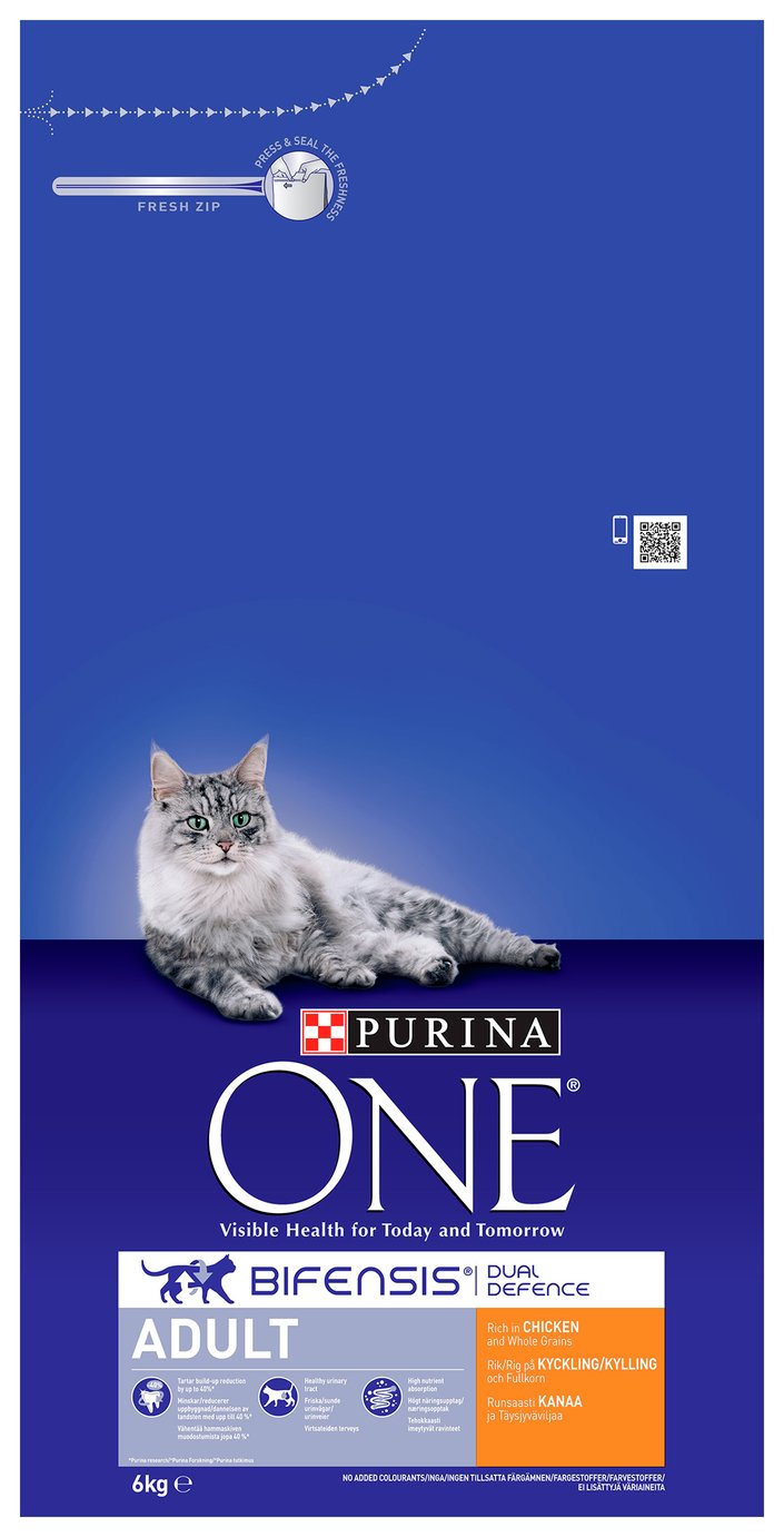 Purina ONE Adult Dry Cat Food Chicken and Wholegrains 6kg