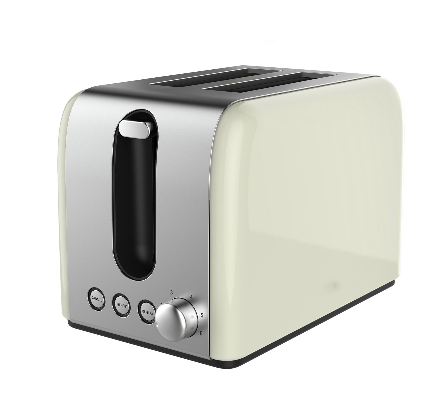Cookworks Bullet 2 Slice Toaster - Cream