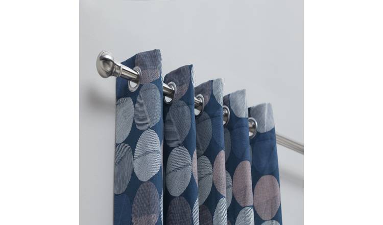 Habitat Skandi Spot Fully Lined Eyelet Curtains - Multi