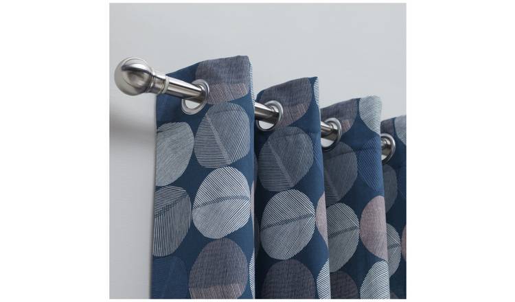Habitat Skandi Spot Fully Lined Eyelet Curtains - Multi